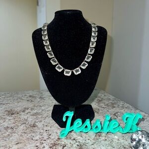 Antique Paste Rivière Sterling necklace
